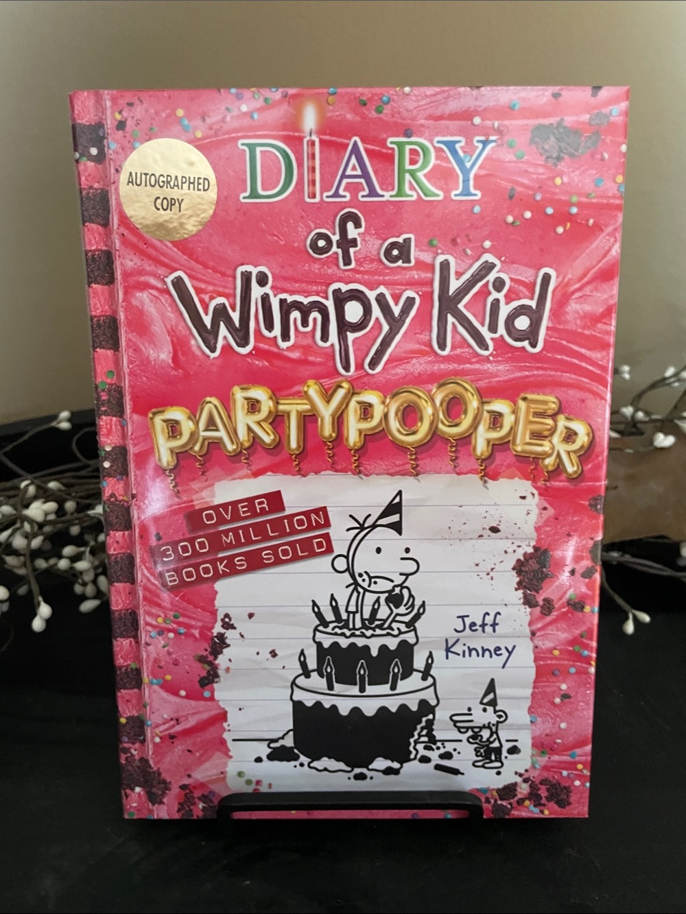 SEALED & AUTOGRAPHED Diary of a Wimpy Kid “Partypooper” with Collectible Patch